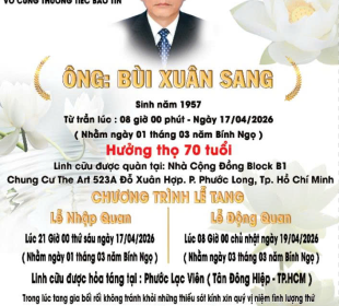 MAI TÁNG TÂN TÀI THỌ